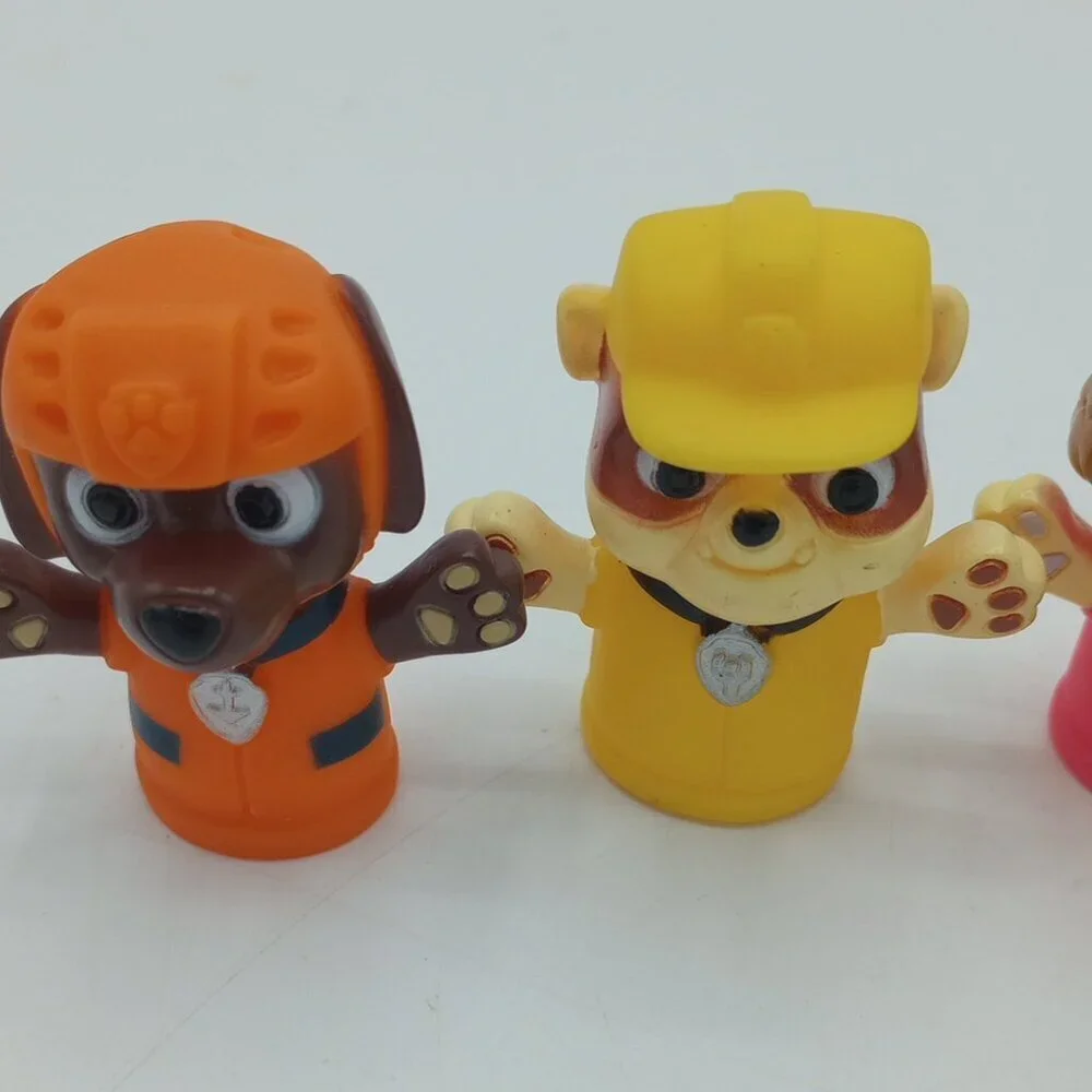 Paw Patrol Bath Finger Puppets Set of 5 Chase Marshall Skye Rubble Zuma Nickelod